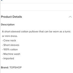 Topshop Dresses - NWT Topshop Ribbed Jersey Tunic Topshop Dresses - NWT Topshop Ribbed Jersey Tunic